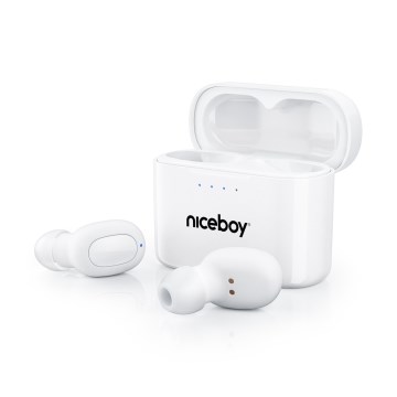 Niceboy HIVE Podsie 4 - Belaidis earphones IP54 balta