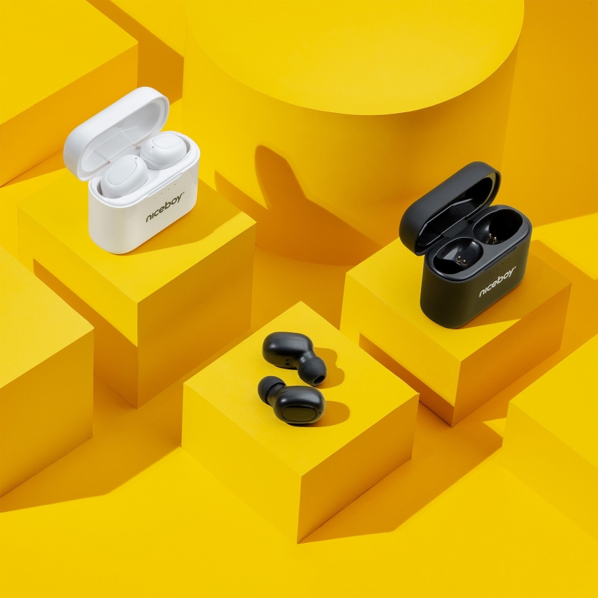 Niceboy HIVE Podsie 4 - Belaidis earphones IP54 balta
