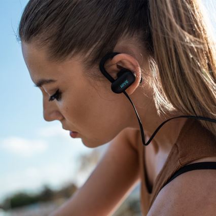 Niceboy HIVE sport 2 - Sportinės ausinės su mikrofonu IPX5 juoda
