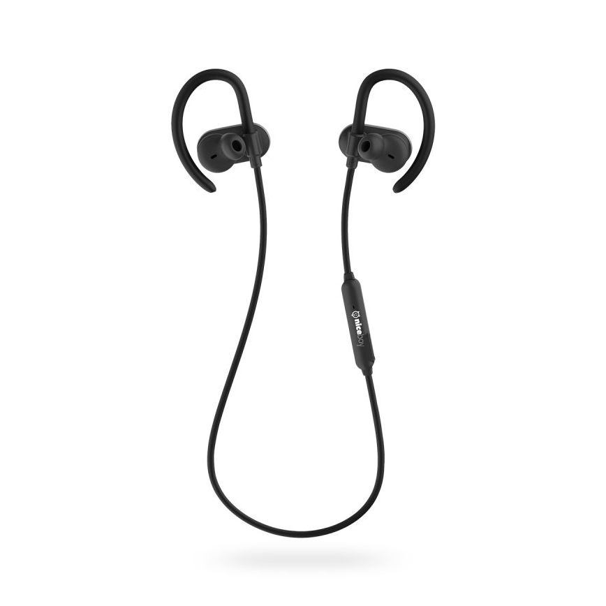 Niceboy HIVE sport 2 - Sportinės ausinės su mikrofonu IPX5 juoda