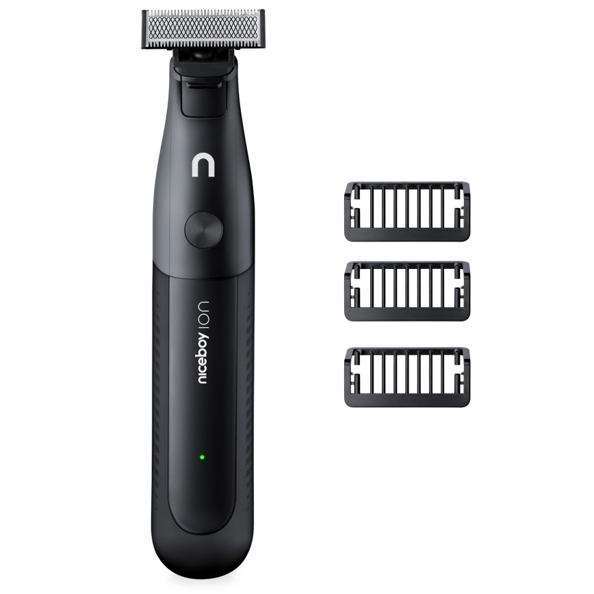 Niceboy ION AirBlade - Barzdos kirpimo mašinėlė 5W/5V juoda