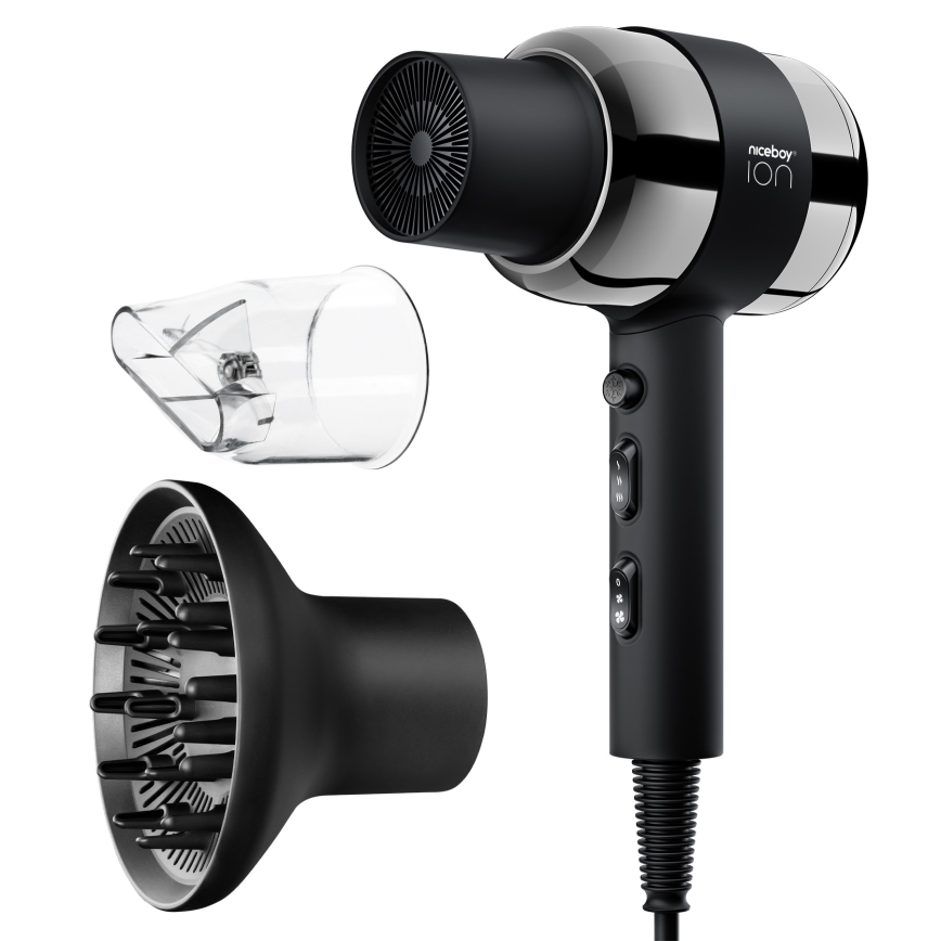 Niceboy ION AirSonic PRO - Plaukų džiovintuvas 2200W/230V juoda