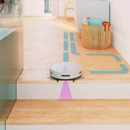 Niceboy ION Charles i4 - Išmanusis robotas dulkių siurblys 2in1 4400 mAh Wi-Fi balta + nuotolinio valdymo pultas