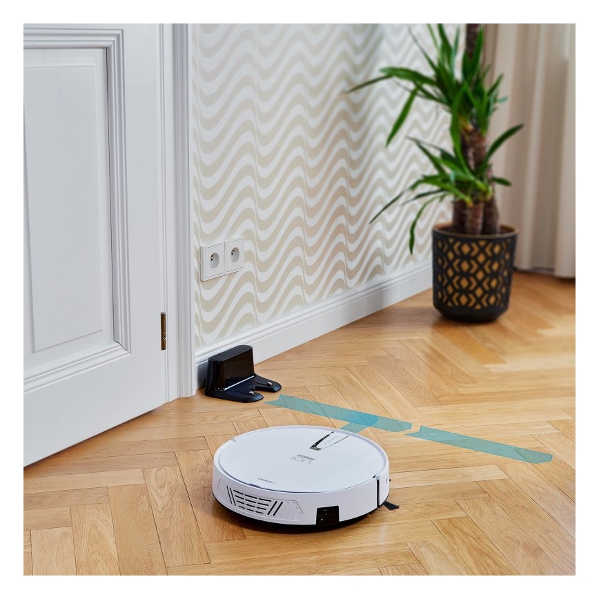 Niceboy ION Charles i4 - Išmanusis robotas dulkių siurblys 2in1 4400 mAh Wi-Fi balta + nuotolinio valdymo pultas