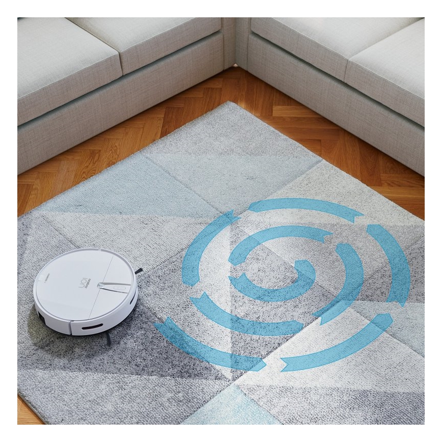 Niceboy ION Charles i4 - Išmanusis robotas dulkių siurblys 2in1 4400 mAh Wi-Fi balta + nuotolinio valdymo pultas