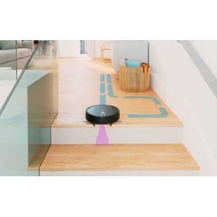 Niceboy ION Charles i4 - Išmanusis robotas dulkių siurblys 2in1 4400 mAh Wi-Fi juoda + nuotolinio valdymo pultas