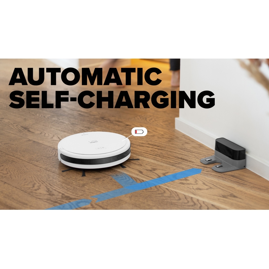Niceboy ION Charles i6 - Išmanusis robotas dulkių siurblys 2in1 2600 mAh Wi-Fi balta
