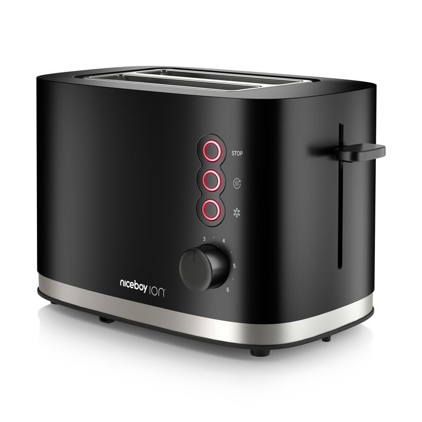 Niceboy ION Cruncher C3 - Skrudintuvas su dviem skylutėmis ir kepsnys 870W/230V juoda