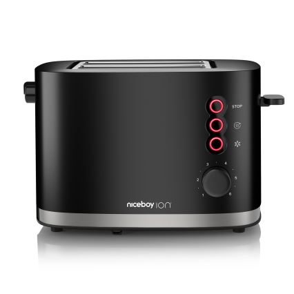 Niceboy ION Cruncher C3 - Skrudintuvas su dviem skylutėmis ir kepsnys 870W/230V juoda