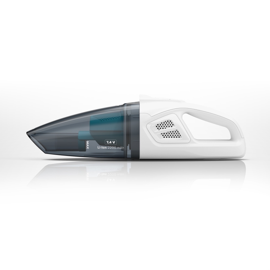 Niceboy ION Hurricane R1 - Įkraunamas rankinis dulkių siurblys 50W/2200 mAh balta/mėlyna