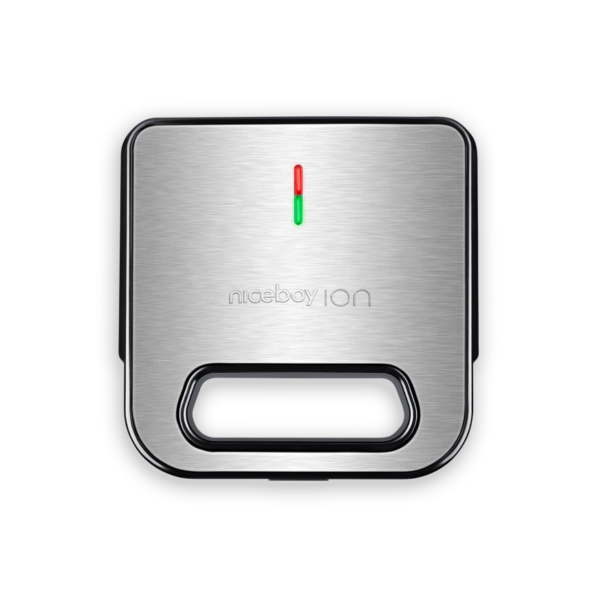 Niceboy ION Snacker S1 - Sumuštinių keptuvė 750W/230V matinis chromas/juoda