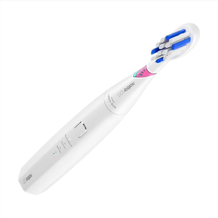 Niceboy ION Sonic Kids - Vaikų ultragarsinis dantų šepetėlis 500 mAh IPX7 balta