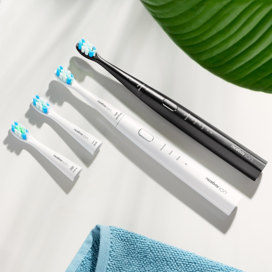 Niceboy ION Sonic Lite - Sonic dantų šepetėlis 500 mAh IPX7 juoda