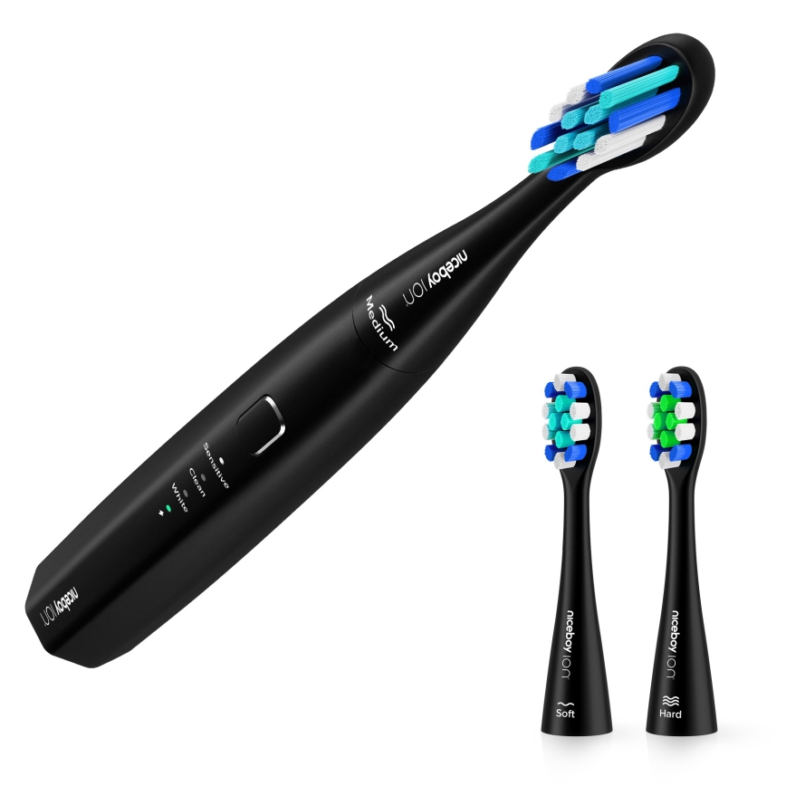 Niceboy ION Sonic Lite - Sonic dantų šepetėlis IPX7 juoda