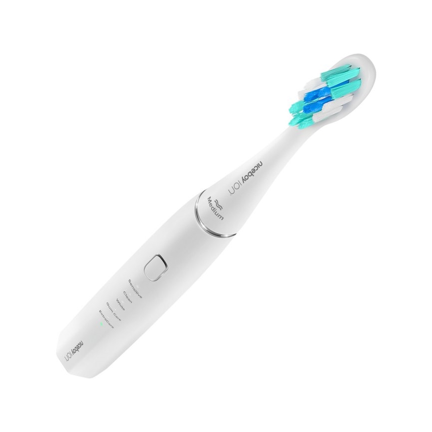 Niceboy ION Sonic - Sonic dantų šepetėlis 800 mAh IPX7 balta