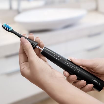 Niceboy ION Sonic - Sonic dantų šepetėlis 800 mAh IPX7 juoda