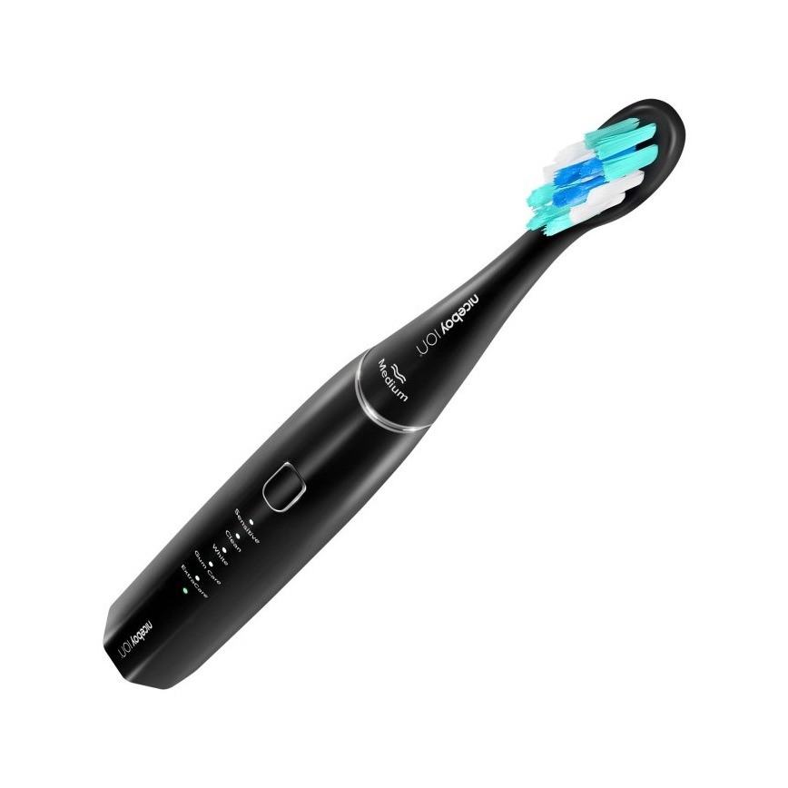 Niceboy ION Sonic - Sonic dantų šepetėlis 800 mAh IPX7 juoda