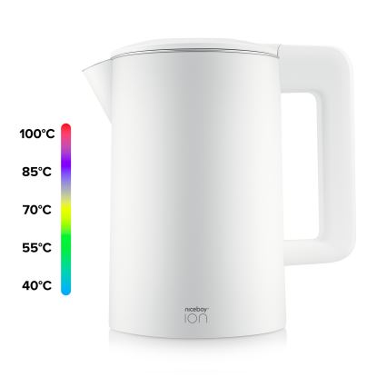 Niceboy ION ThermoKettle TK5 - Virdulys su termoreguliacija 1,7 l 2200W/230V balta