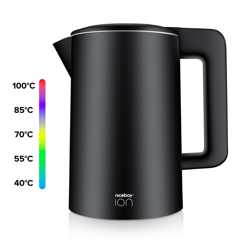 Niceboy ION ThermoKettle TK5 - Virdulys su termoreguliacija 1,7 l 2200W/230V juoda