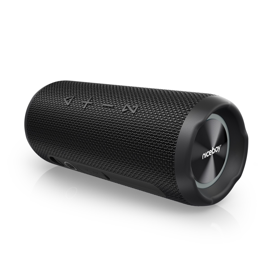 Niceboy Nexus - LED Belaidis garsiakalbis su mikrofonu 26W/4000 mAh IPX6 juoda