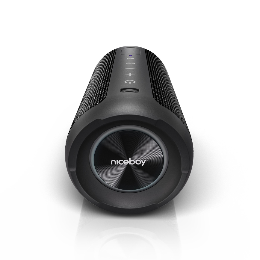 Niceboy Orion - Belaidis LED garsiakalbis su mikrofonu 24W/2200 mAh IPX7 juodas