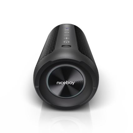 Niceboy Orion - LED Belaidis garsiakalbis su mikrofonu 24W/2200 mAh IPX7 juoda
