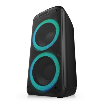 Niceboy PARTY Boss 2 - LED Belaidis garsiakalbis su mikrofonu ir maitinimo bankas funkcija 200W/4500 mAh + nuotolinio valdymo pultas