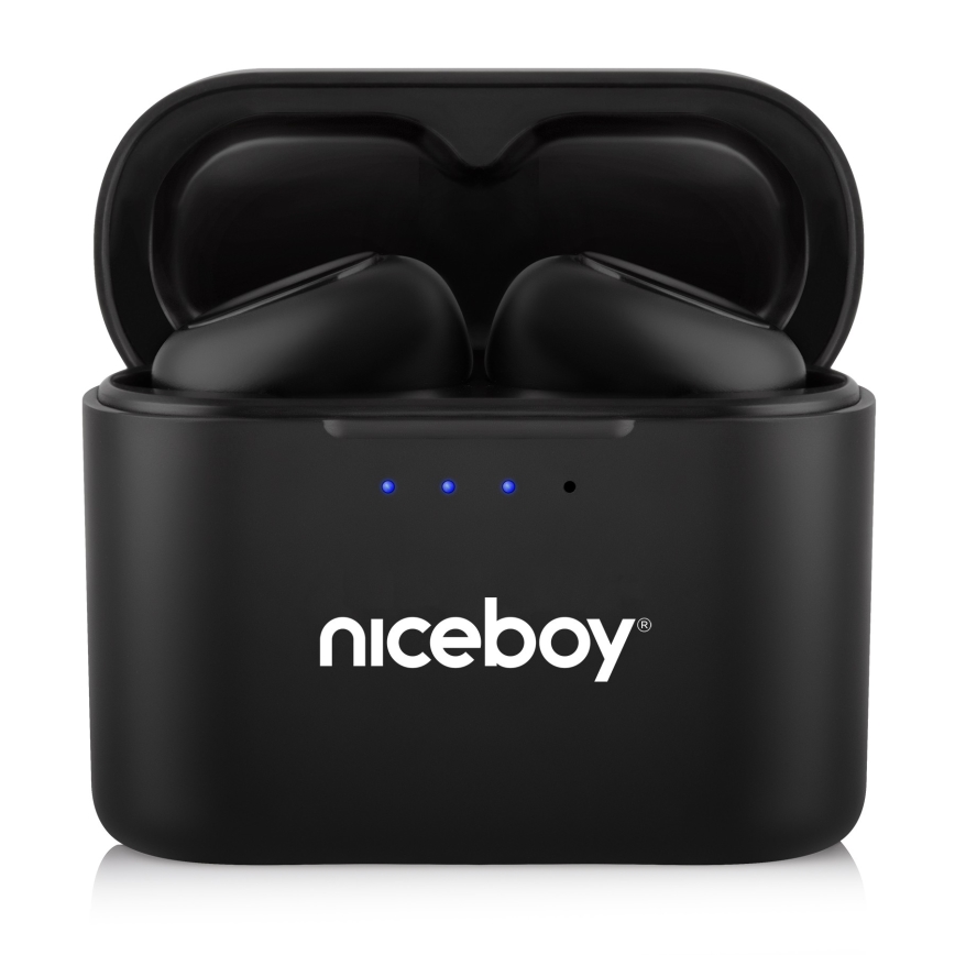 Niceboy Podsie 4 - Belaidės ausinės IP54 juoda