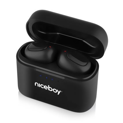 Niceboy Podsie 4 - Belaidės ausinės IP54 juoda