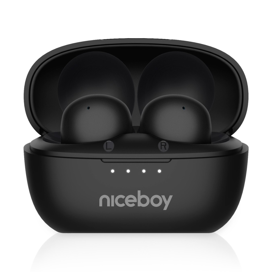 Niceboy Podsie 4 POP - Belaidės ausinės 400 mAh + 2x 40 mAh IPX4 juoda