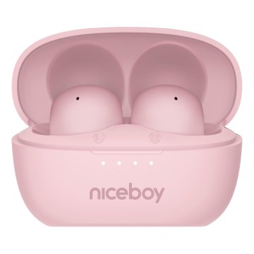 Niceboy Podsie 4 POP - Belaidės ausinės 400 mAh + 2x 40 mAh IPX4 rožinės