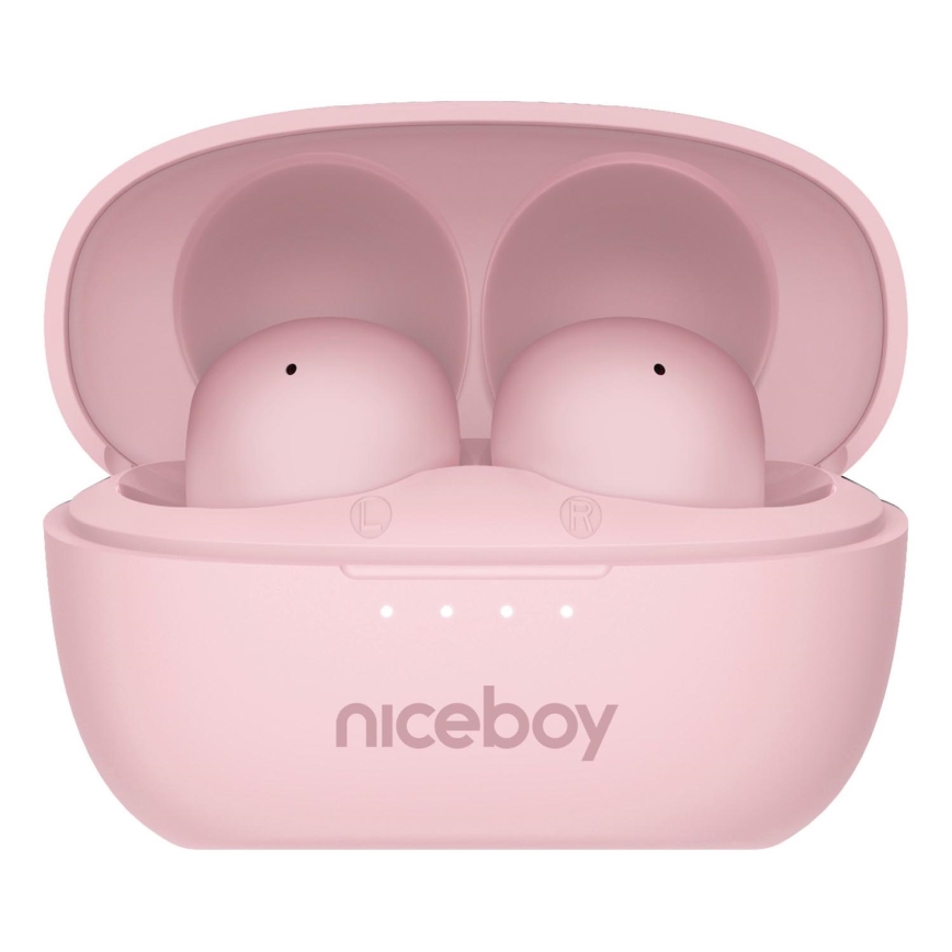 Niceboy Podsie 4 POP - Belaidės ausinės 400 mAh + 2x 40 mAh IPX4 rožinės
