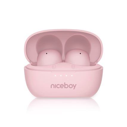 Niceboy Podsie 4 POP - Belaidės ausinės 400 mAh + 2x 40 mAh IPX4 rožinės