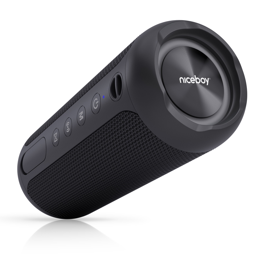 Niceboy Polaris - LED Belaidis garsiakalbis su mikrofonu 30W/4000 mAh IPX7 juoda