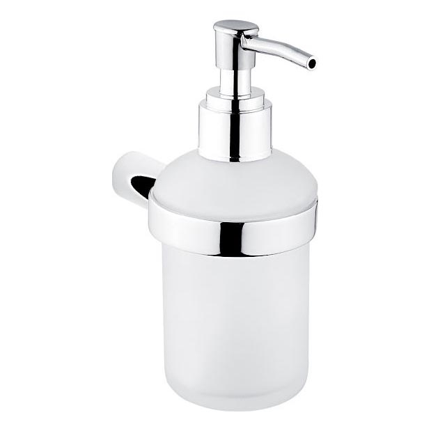 NIMCO BR 11031C-26 - Sieninis muilo dozatorius BORMO 180 mm matinė stiklas/blizgus chromas