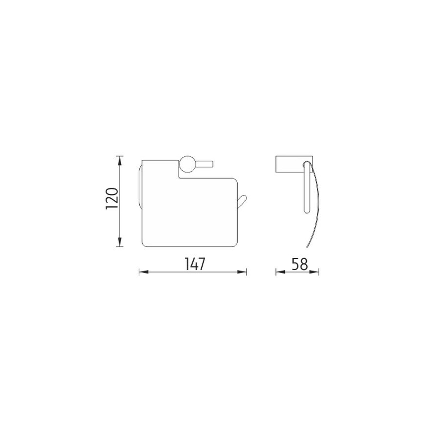 NIMCO BR 11055B-26 - Tualeto popieriaus laikiklis BORMO blizgus chromas