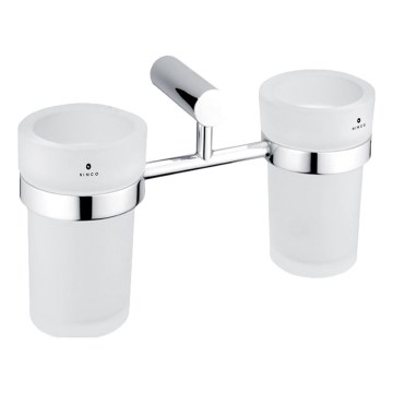 NIMCO BR 11058DW-26 - Sieninis dantų šepetėlių laikiklis BORMO matinio stiklo/blizgaus chromo
