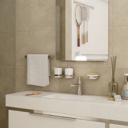 NIMCO MA 29046-26 - Sieninė rankšluosčių kabykla MAYA 46 cm blizgus chromas