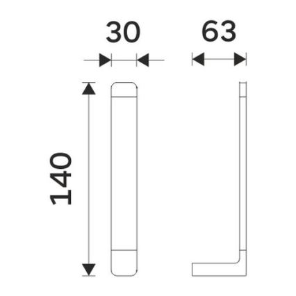 NIMCO MA 29055R-26 - Tualeto popieriaus laikiklis MAYA blizgus chromas