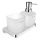 NIMCO MA 2905831C-26 - Sieninis muilo dozatorius ir dantų šepetėlio stovas MAYA 320 mm matinė stiklas/blizgus chromas