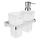 NIMCO MA 2905831H-26 - Sieninis muilo dozatorius ir dantų šepetėlio stovas MAYA 290 mm matinė stiklas/blizgus chromas