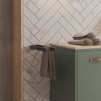 NIMCO MAC 29098-90 - Sieninė rankšluosčių kabykla MAYA 37 cm matinė juoda