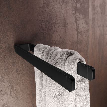 NIMCO MAC 29098-90 - Sieninė rankšluosčių kabykla MAYA 37 cm matinė juoda