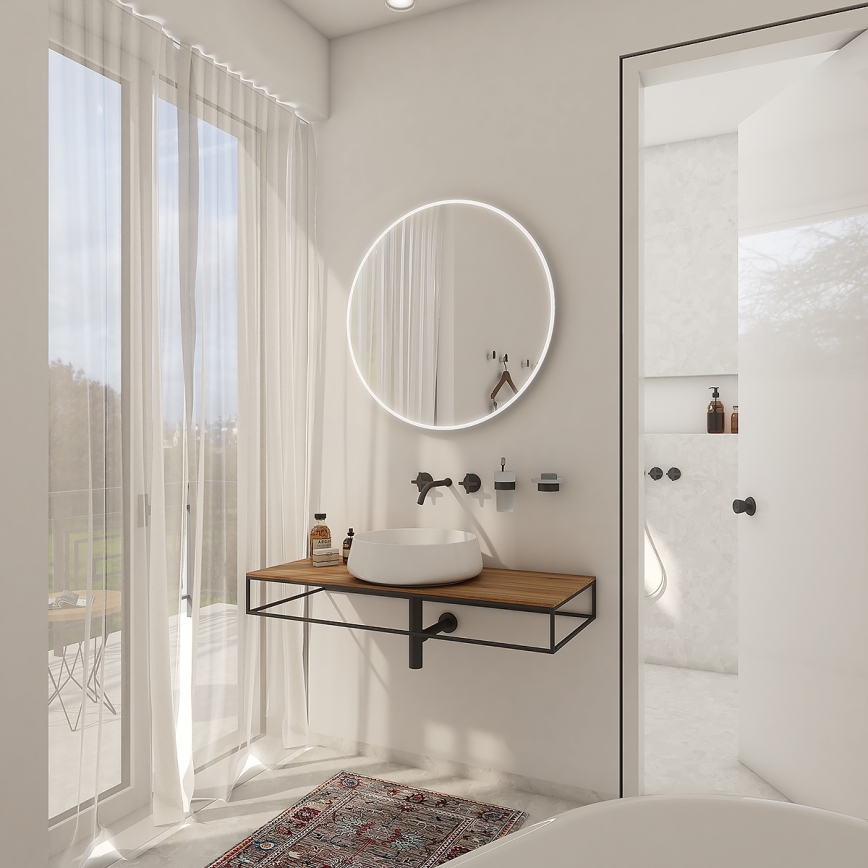 NIMCO ZP 26000R - LED vonios veidrodis su integruotu apšvietimu LED/26W/230V 6500K skersmuo 60 cm IP44