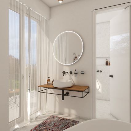 NIMCO ZP 26000RVX - LED reguliuojamo ryškumo vonios veidrodis su apšvietimu LED/26W/230V 3000-6500K skersmuo 60 cm IP44