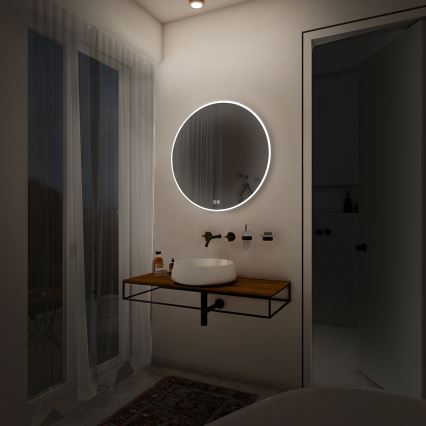 NIMCO ZP 26000RVX - LED reguliuojamo ryškumo vonios veidrodis su apšvietimu LED/26W/230V 3000-6500K skersmuo 60 cm IP44