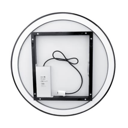 NIMCO ZPC 28000RVX-90 - LED vonios veidrodis su reguliuojamu LED apšvietimu LED/26W/230V 3000-6500K skersmuo 60 cm matinė juoda IP44