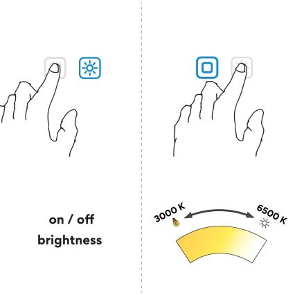 NIMCO ZPC 28001RVX-90 - LED reguliuojamo ryškumo vonios veidrodis su foniniu apšvietimu LED/33W/230V 3000-6500K skersmuo 70 cm matinė juoda IP44