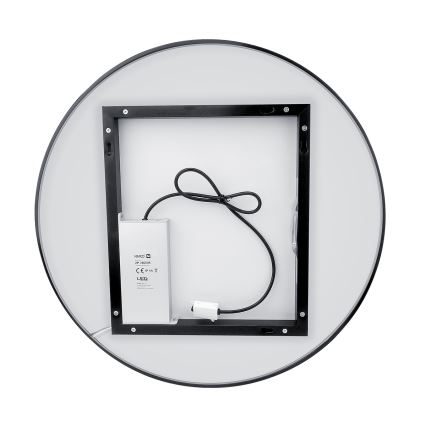 NIMCO ZPC 31000RVX-90 - LED pritemdomas apšviestas veidrodis voniai LED/20W/230V 3000-6500K diametras 60 cm matinė juoda IP44