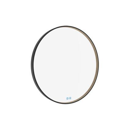 NIMCO ZPC 31001RVX-90 - LED pritemdomas apšviestas veidrodis voniai LED/22W/230V 3000-6500K diametras 70 cm matinė juoda IP44